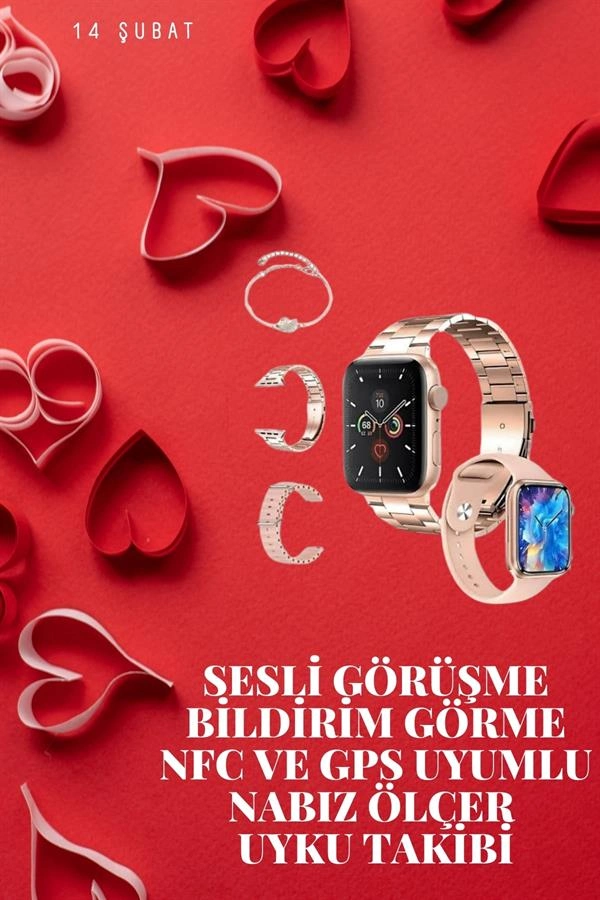 Sevgiliye Özel Yeni Nesil Akıllı Saat Çiftlere Özel Kampanya Çift Saatleri ( Lisinya )