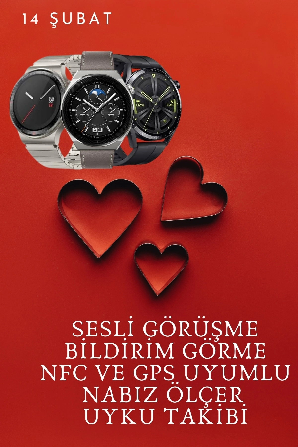 Sevgiliye Özel Yeni Nesil Akıllı Saat Çiftlere Özel Kampanya Çift Saatleri ( Lisinya )