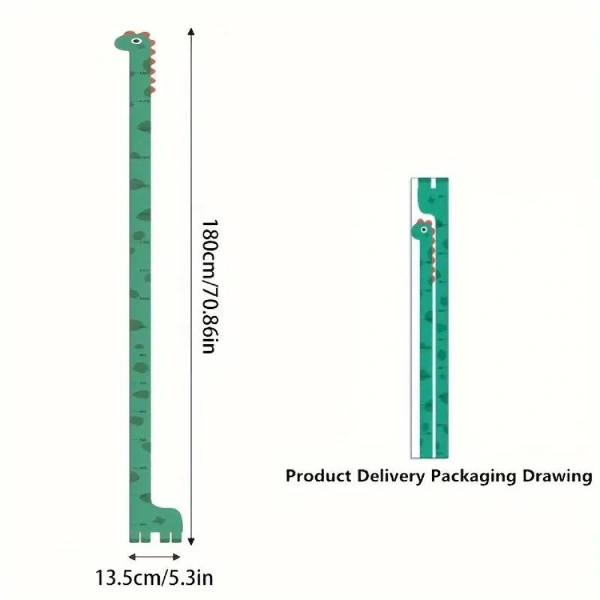 Sevimli Dinozor Boy Ölçüsü Sticker ( Lisinya ) Sevimli Dinozor Boy Ölçüsü Sticker ( Lisinya )