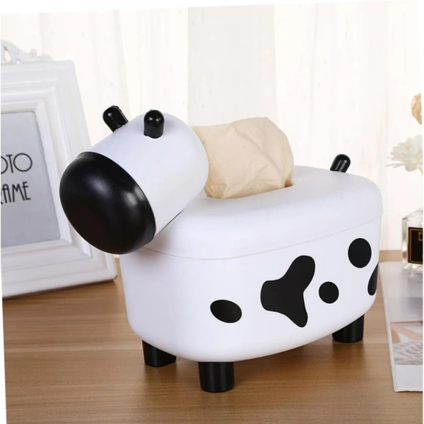 Sevimli İnek Tasarımlı Mıknatıslı Tuzluk Ve Peçetelik ( Lisinya )