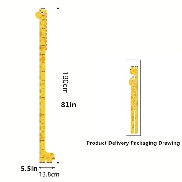 Sevimli Sarı Zürafa Boy Ölçüsü Sticker ( Lisinya ) Sevimli Sarı Zürafa Boy Ölçüsü Sticker ( Lisinya )