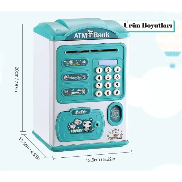 Sevimli Tasarımlı Şifreli Atm Kumbara ( Lisinya ) Sevimli Tasarımlı Şifreli Atm Kumbara ( Lisinya )