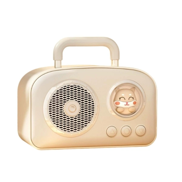 Sevimli Tasarımlı Taşınabilir Radyolu Bluetooth Hoparlör Bej ( Lisinya ) Sevimli Tasarımlı Taşınabilir Radyolu Bluetooth Hoparlör Bej ( Lisinya )