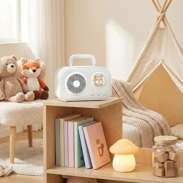 Sevimli Tasarımlı Taşınabilir Radyolu Bluetooth Hoparlör Beyaz ( Lisinya ) Sevimli Tasarımlı Taşınabilir Radyolu Bluetooth Hoparlör Beyaz ( Lisinya )