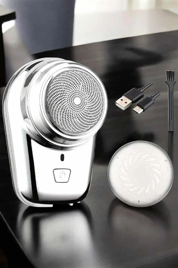 Seyahat Tipi Tıraş Makinesi Taşınabilir Kablosuz Mini Paslanmaz Çelik ( Lisinya )