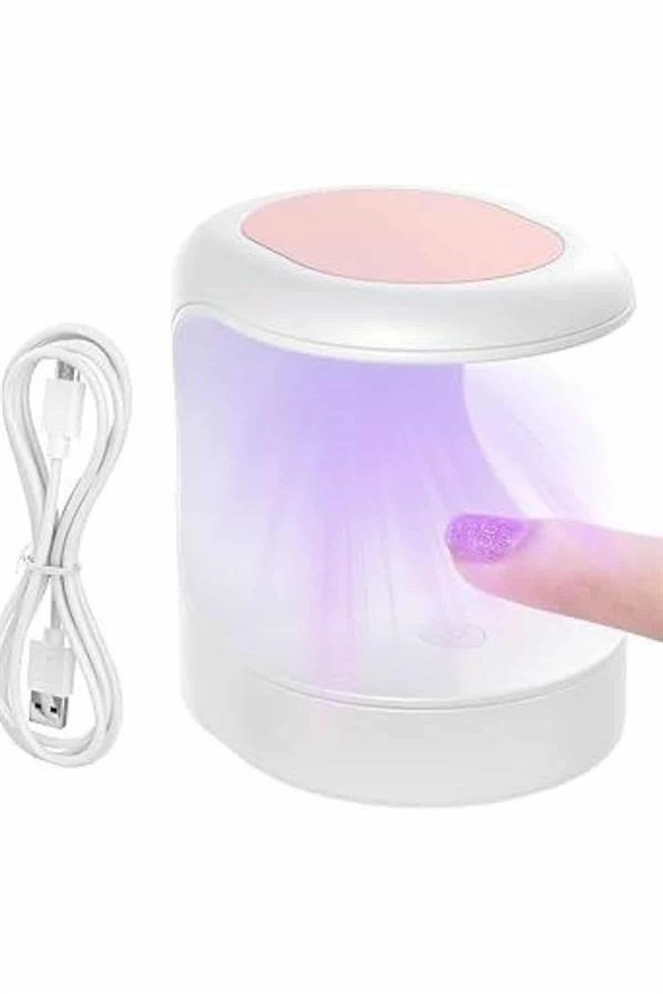Seyehat Tipi Mini Oje Kurutucu Ultraviole Mor Işık Protez Tırnak Kurutucu ( Lisinya )