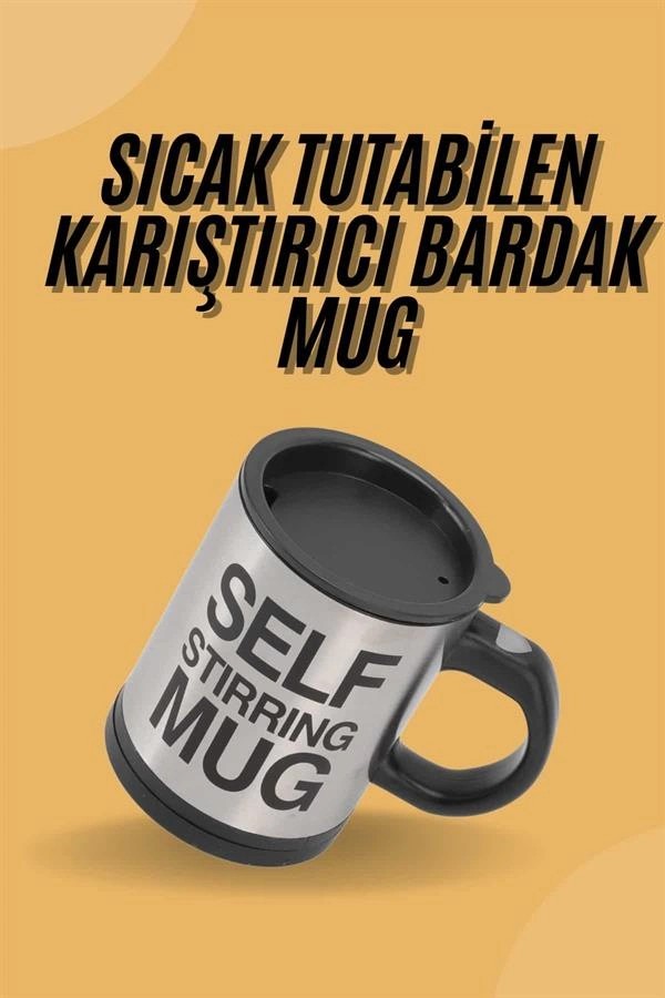 Sıcak Tutan Termos Bardak Kendi Kendini Karıştıran Mikser Kupa ( Lisinya )