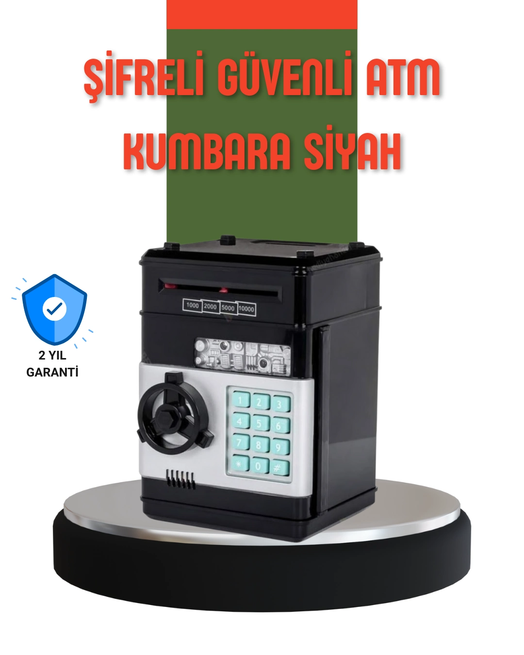 Şifreli Atm Kasa Görünümlü Para Biriktirme Kumbarası ( Lisinya )