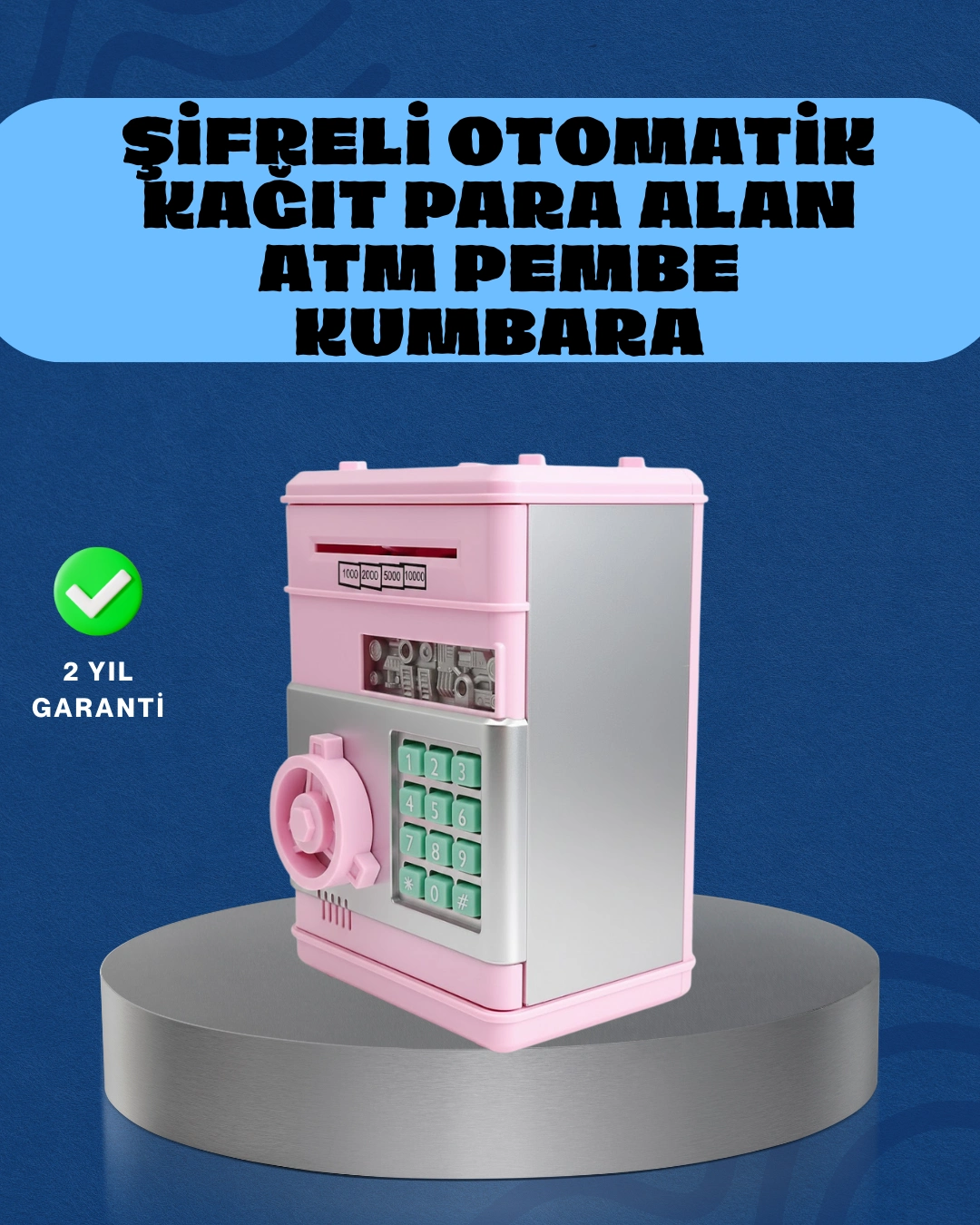 Şifreli Elektronik Para Biriktirme Kumbarası Büyük Kapasiteli ( Lisinya )