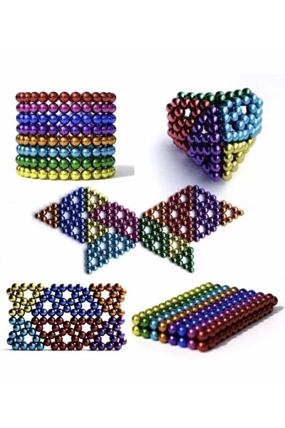 Sihirli Manyetik Toplar Dyum Mıknatıs Küp Bilye 216 Adet Cube Küp Dymium ( Lisinya )
