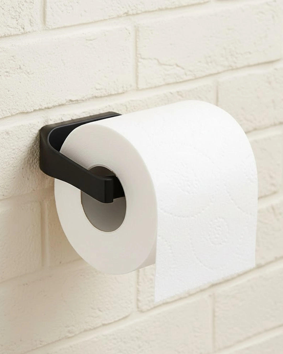 Şık Tasarım Siyah Tuvalet Kağıdı Askılığı Metal Peçetelik ( Lisinya )