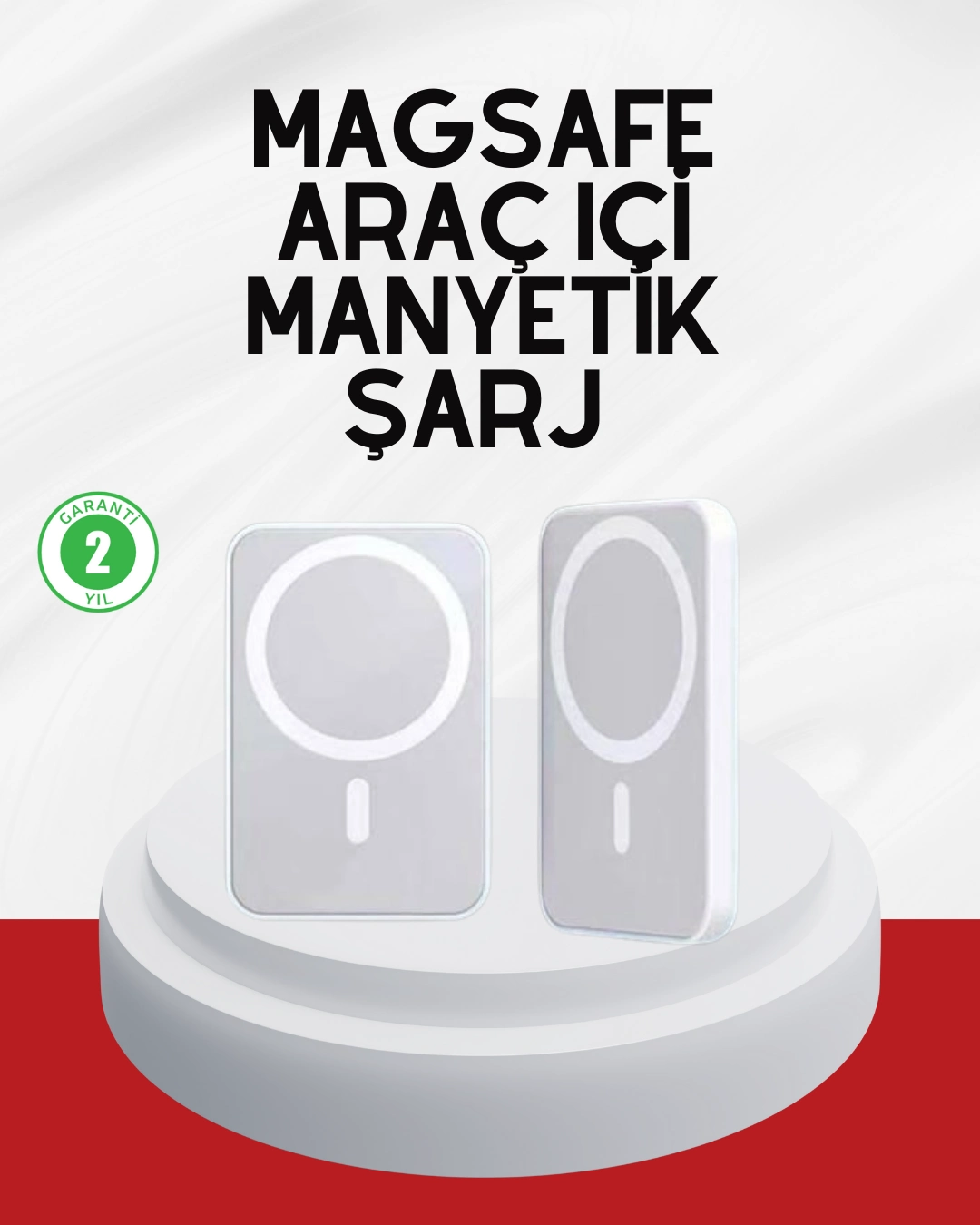 Şık Tasarımlı Magsafe Araç Telefon Tutucu Type-c Girişli ( Lisinya )