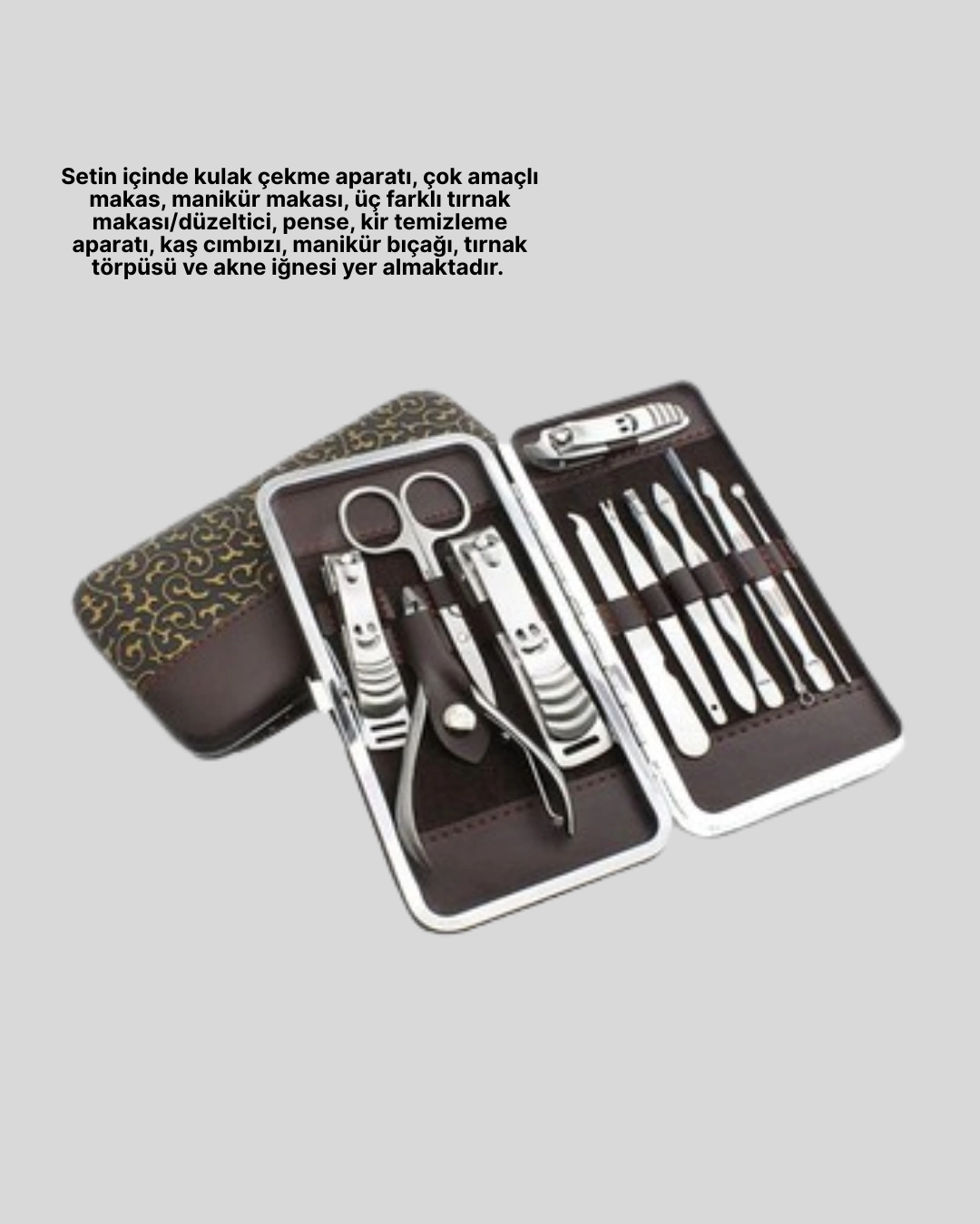 Şık Ve Dayanıklı Çok Amaçlı Kişisel 12 Bakım Seti ( Lisinya )