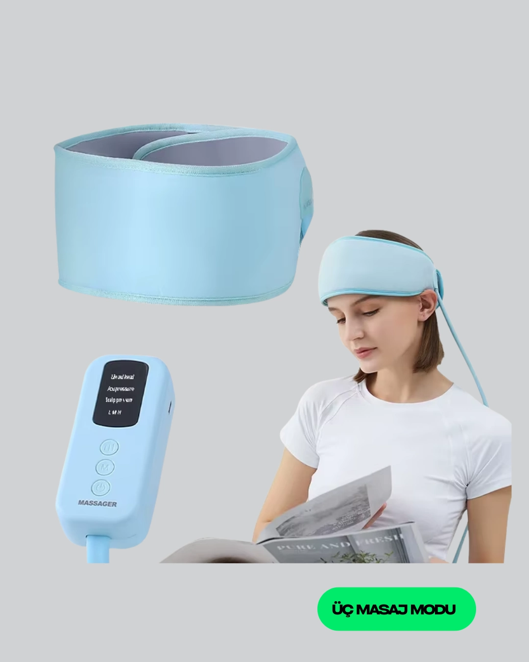 Sıkıştırmalı Baş Masaj Aleti Ev Tipi Konforlu Masaj Deneyimi ( Lisinya )