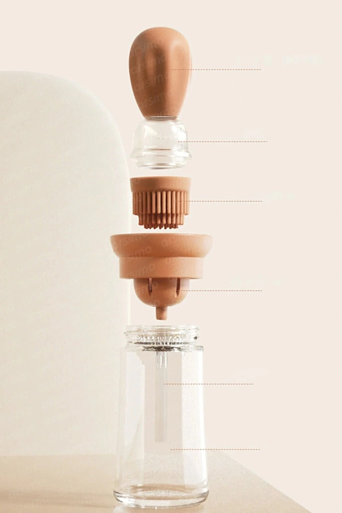 Silikon Hazneli Fırçalı Yağdanlık ( Lisinya ) Silikon Hazneli Fırçalı Yağdanlık ( Lisinya )