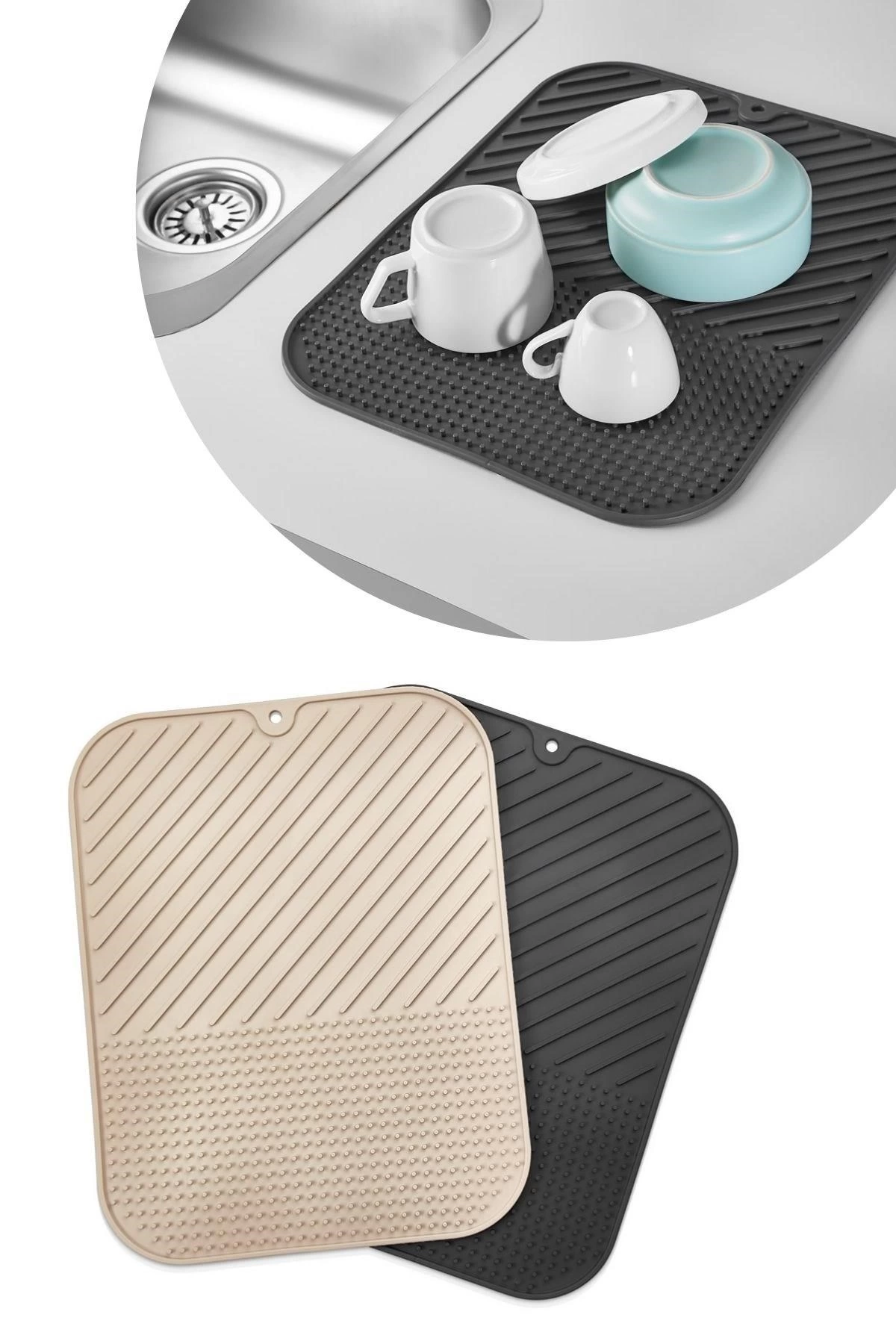 Silikon Kaydırmaz Mutfak İçin Bulaşık Matı, Çok Amaçlı Kurutmalık 36x28cm ( Lisinya ) Silikon Kaydırmaz Mutfak İçin Bulaşık Matı, Çok Amaçlı Kurutmalık 36x28cm ( Lisinya )