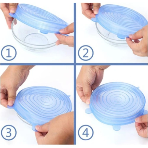 Silikon Yemek Saklama Kapak Seti 6 Adet ( Lisinya ) Silikon Yemek Saklama Kapak Seti 6 Adet ( Lisinya )