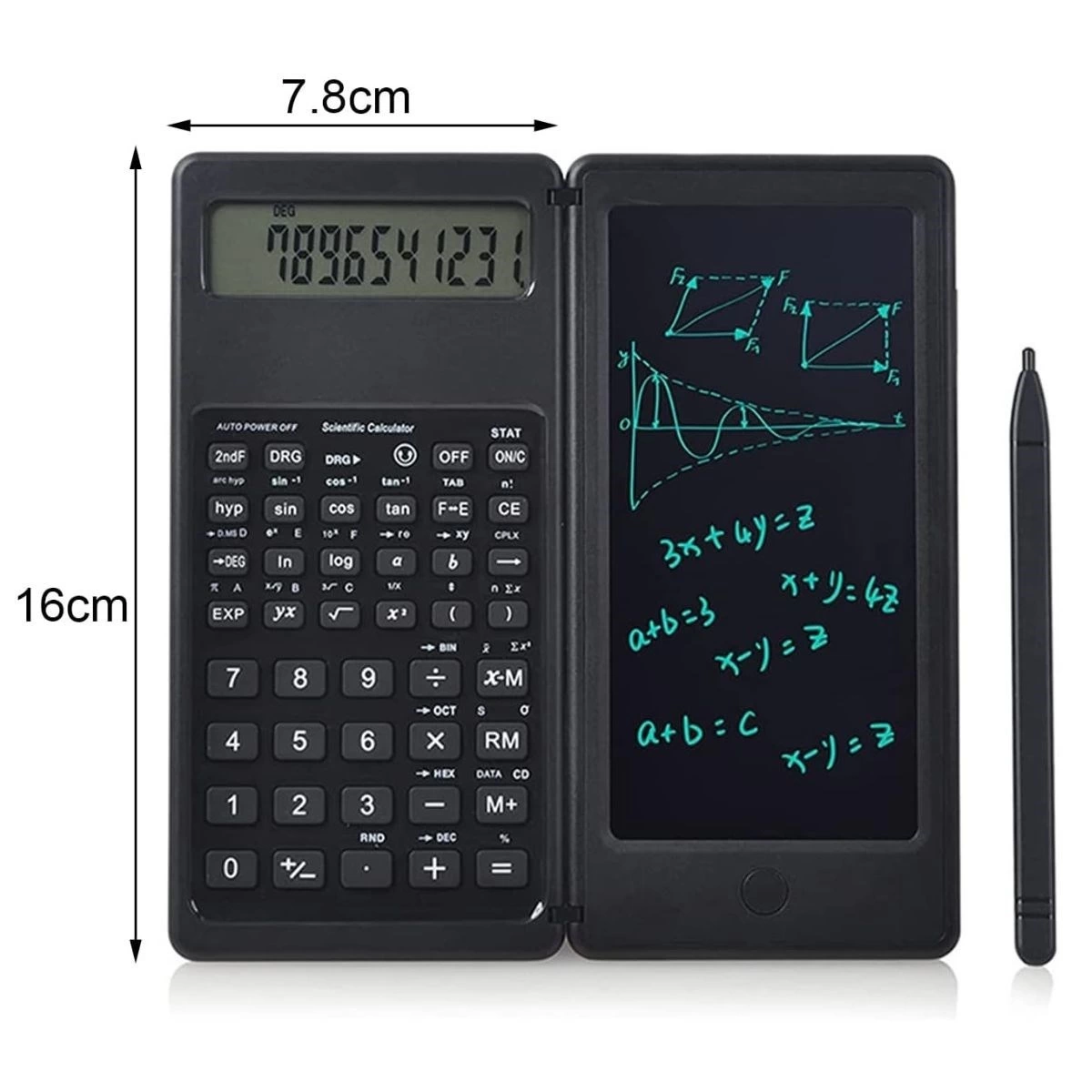 Silinebilir Lcd Yazı Tabletli,kalemli Katlanabilir Bilimsel Hesap Makinesi ( Lisinya ) Silinebilir Lcd Yazı Tabletli,kalemli Katlanabilir Bilimsel Hesap Makinesi ( Lisinya )