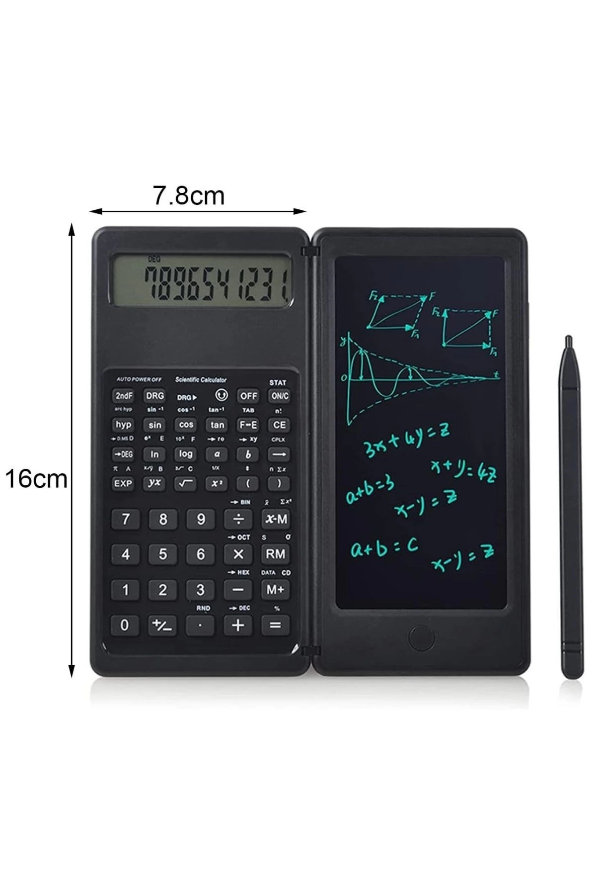 Silinebilir Lcd Yazı Tabletli,kalemli Katlanabilir Bilimsel Hesap Makinesi ( Lisinya ) Silinebilir Lcd Yazı Tabletli,kalemli Katlanabilir Bilimsel Hesap Makinesi ( Lisinya )