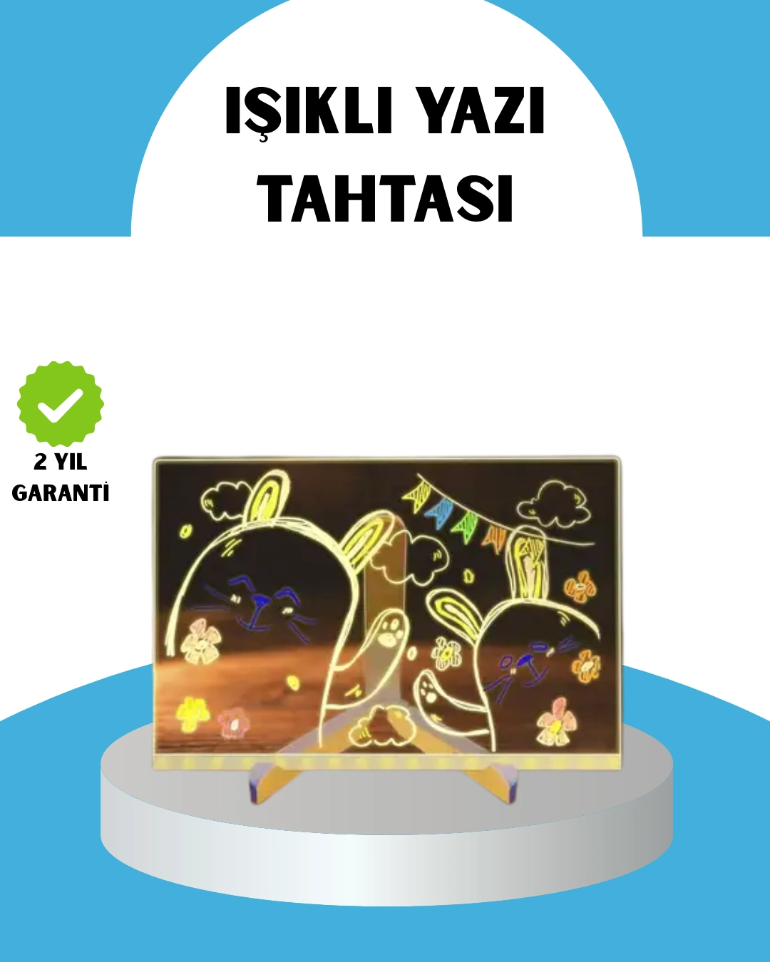 Silinebilir Led Mesaj Tahtası 7 Renkli Kalem Dahil ( Lisinya ) Silinebilir Led Mesaj Tahtası 7 Renkli Kalem Dahil ( Lisinya )
