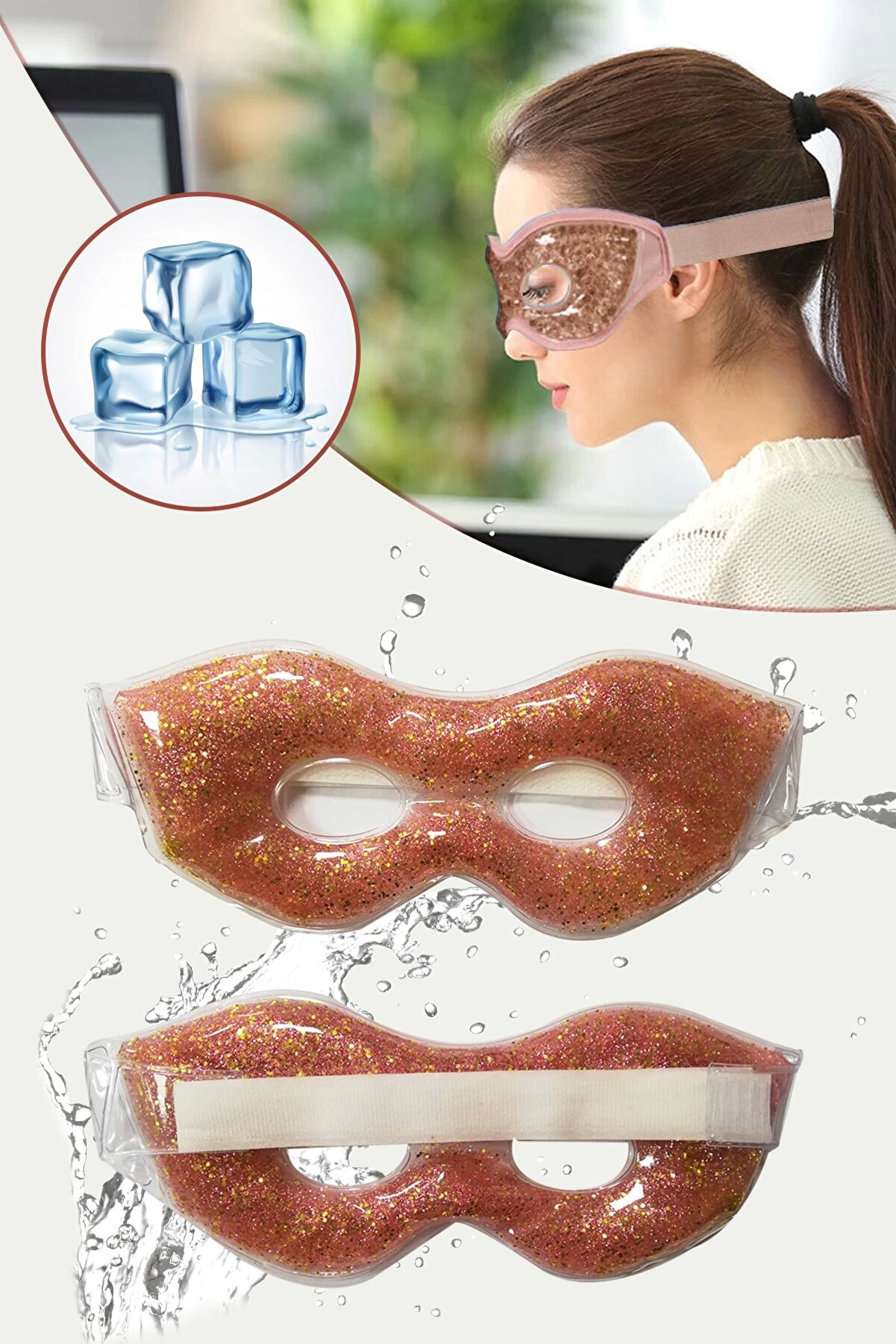 Simli Jel Göz Pedi Buz Maskesi Yorgunluk Giderici Soğutma Göz Bakımı Rahatlatıcı Uyku Maskesi ( Lisinya ) Simli Jel Göz Pedi Buz Maskesi Yorgunluk Giderici Soğutma Göz Bakımı Rahatlatıcı Uyku Maskesi ( Lisinya )
