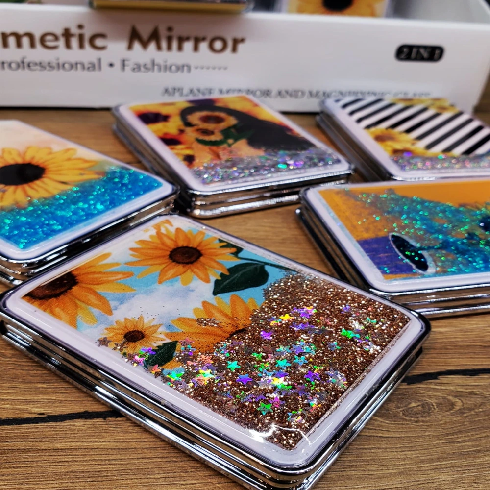 Simli Kapaklı Cep Aynası ( Lisinya ) Simli Kapaklı Cep Aynası ( Lisinya )