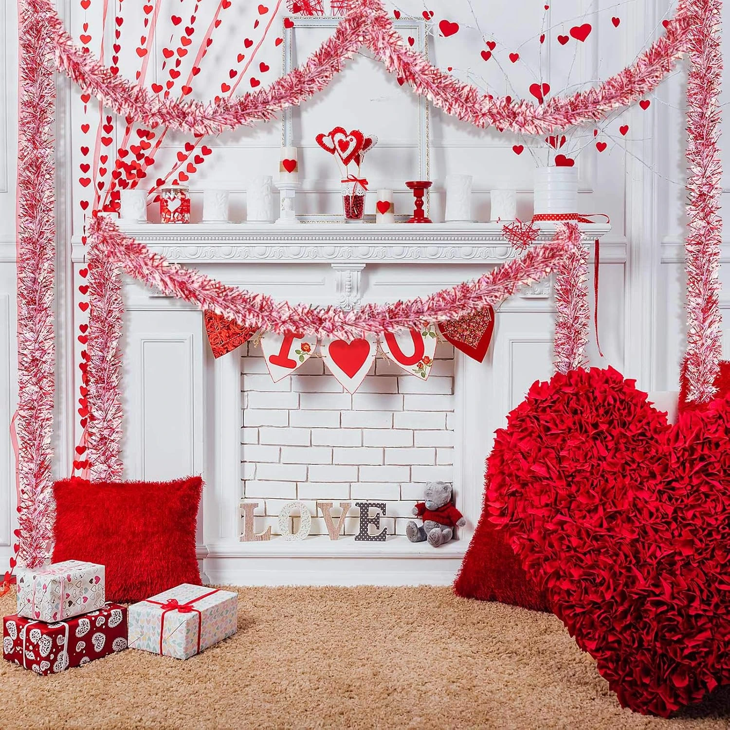 Simli Parti Süsü 2 Metre Pembe ( Lisinya ) Simli Parti Süsü 2 Metre Pembe ( Lisinya )