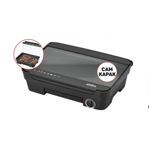 Sinbo Elektrikli Izgara Cam Kapaklı ( Lisinya ) Sinbo Elektrikli Izgara Cam Kapaklı ( Lisinya )