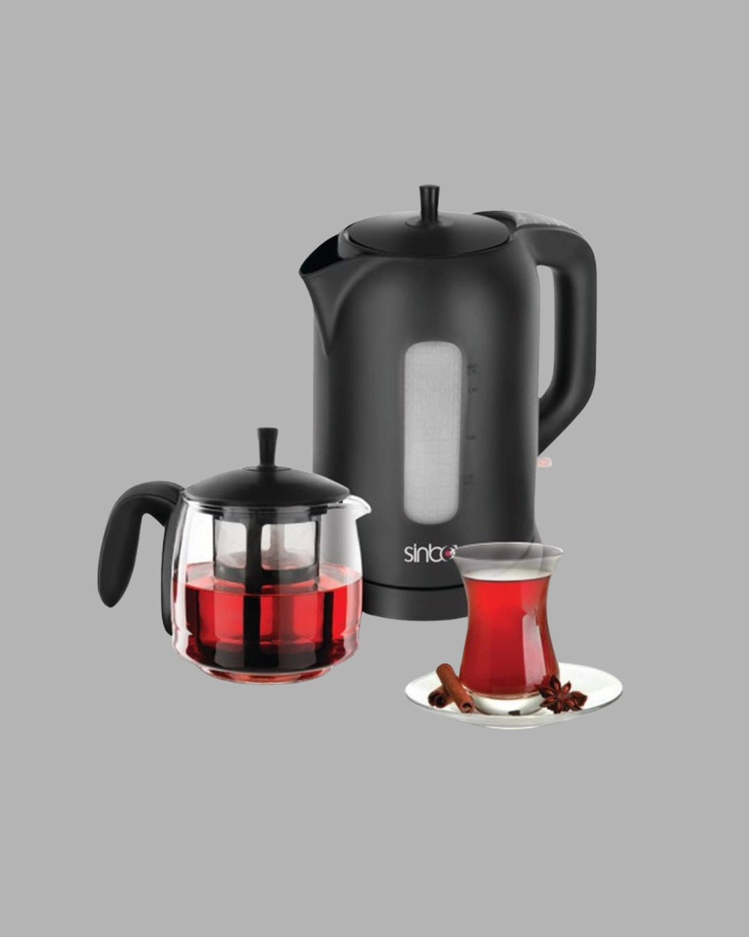 Sinbo Stm 5840 Elektrikli Çay Makinesi 1800w Cam Demlik Ve Sıcak Tutma Özellikli ( Lisinya )