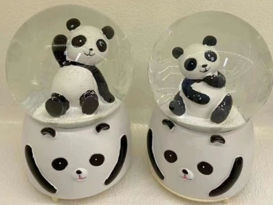 Siyah-beyaz Panda Kar Küresi Orta Boy ( Lisinya )