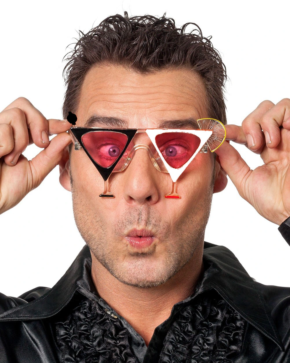 Siyah Beyaz Renk Martini Tasarımlı Parti Gözlüğü ( Lisinya ) Siyah Beyaz Renk Martini Tasarımlı Parti Gözlüğü ( Lisinya )