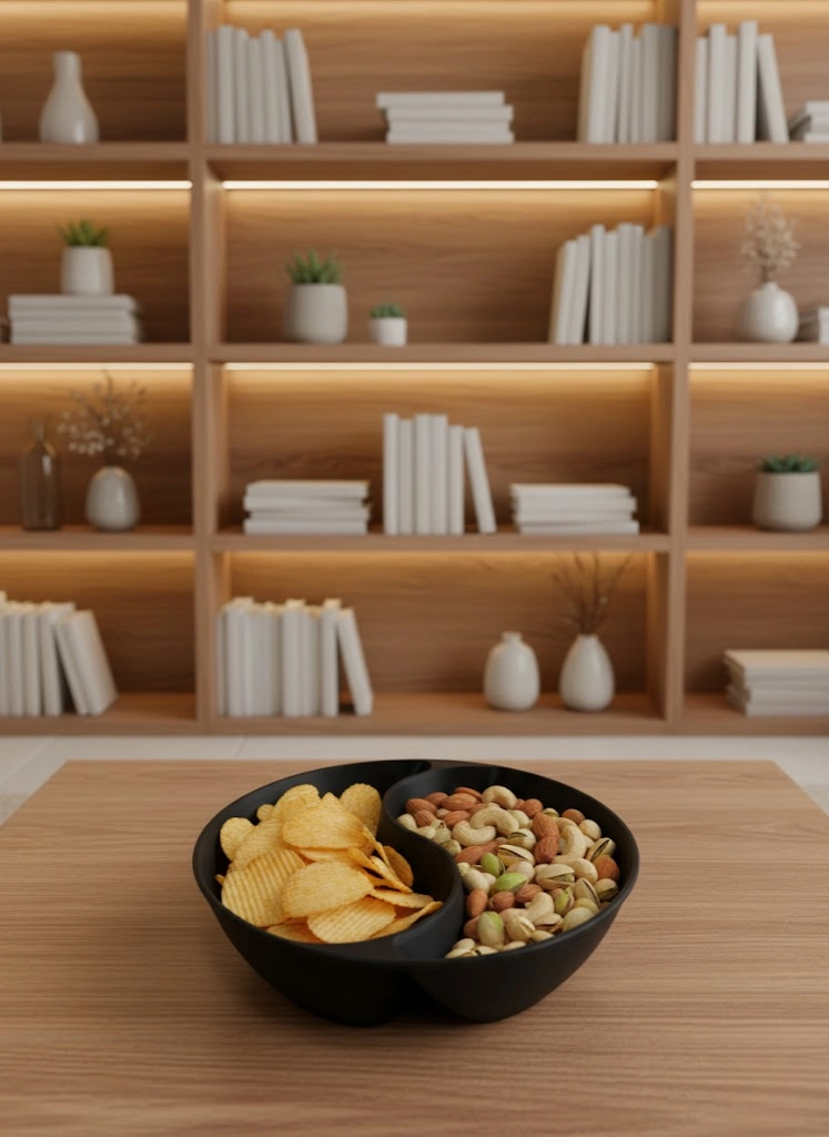 Siyah Çerezlik Kase Seti 4 Adet 3x12 Cm ( Lisinya )