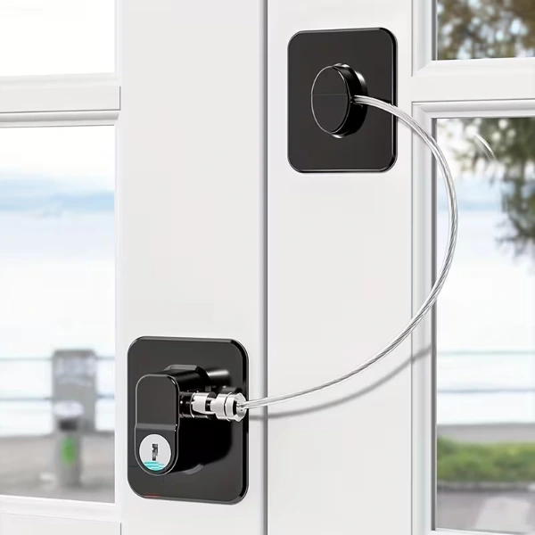 Siyah Plaka Halatlı Emniyet Kilidi ( Lisinya ) Siyah Plaka Halatlı Emniyet Kilidi ( Lisinya )