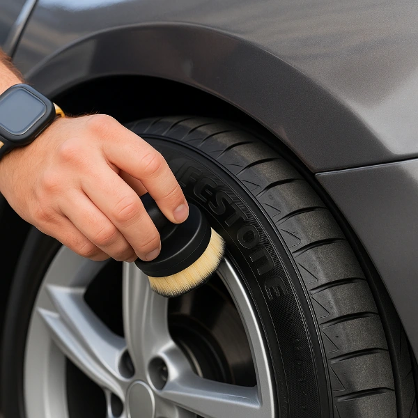 Siyah Plastik Lastik Parlatma Fırçası ( Lisinya ) Siyah Plastik Lastik Parlatma Fırçası ( Lisinya )