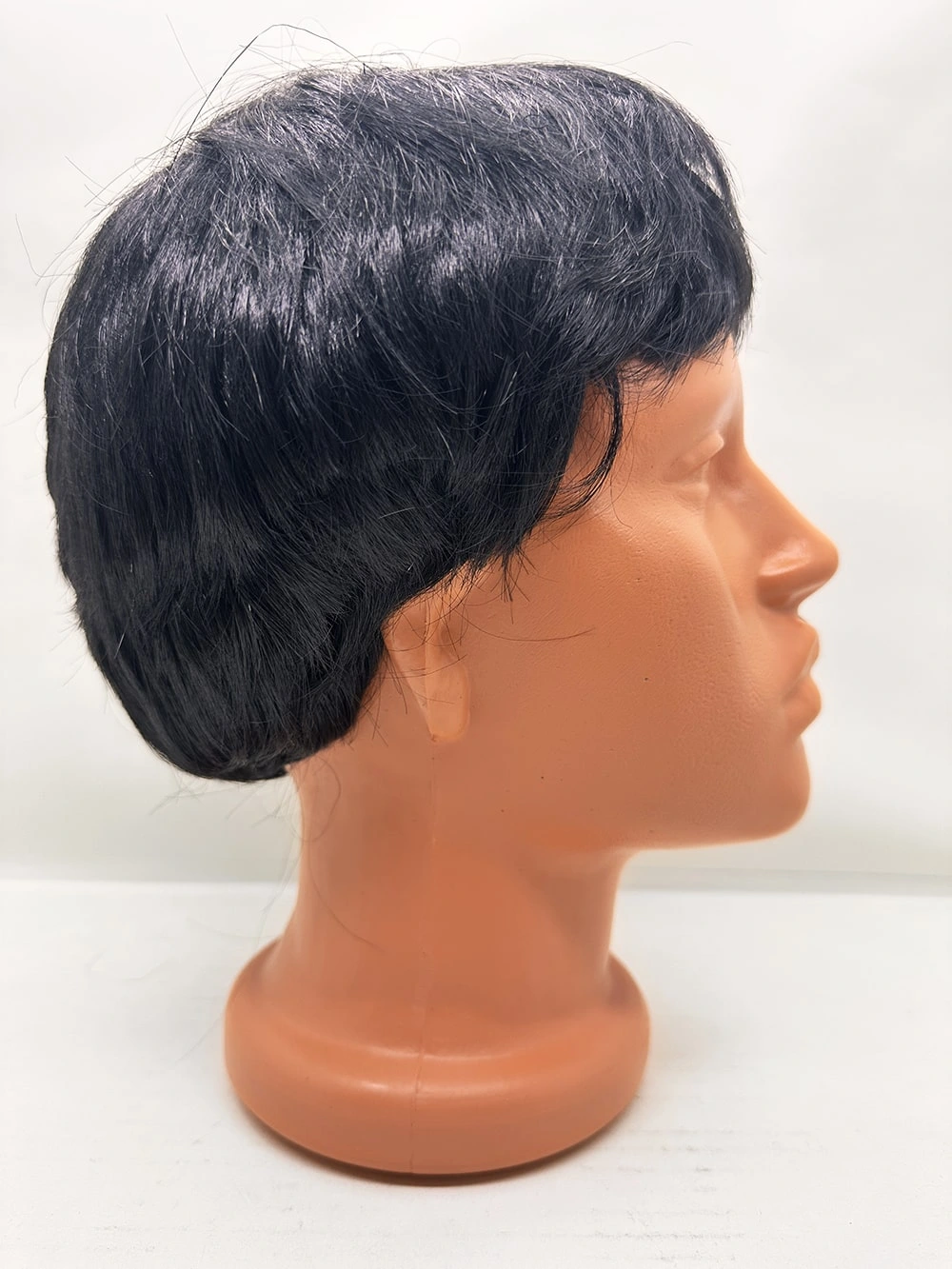 Siyah Renk Kısa Kesim İçi Astarlı Erkek Peruğu ( Lisinya )