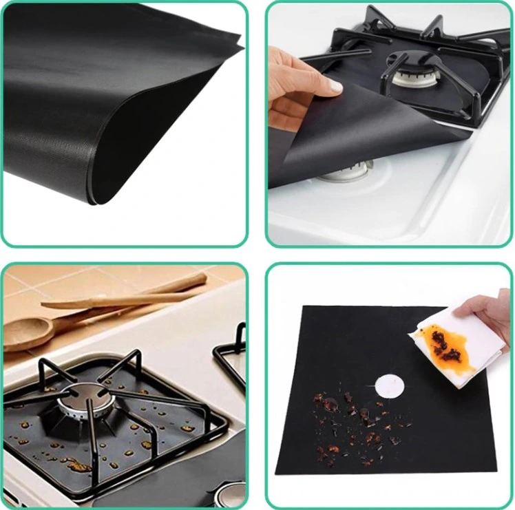 Siyah Renk Ocak Koruyucu Folyo Yanmaz Yapışmaz 4'lü Set ( Lisinya ) Siyah Renk Ocak Koruyucu Folyo Yanmaz Yapışmaz 4'lü Set ( Lisinya )