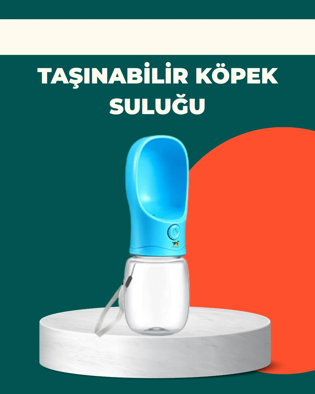 Sızdırma Önleyici Silikon Halkalı Pet Su Dispenseri Gezi Seyahat İçin ( Lisinya )