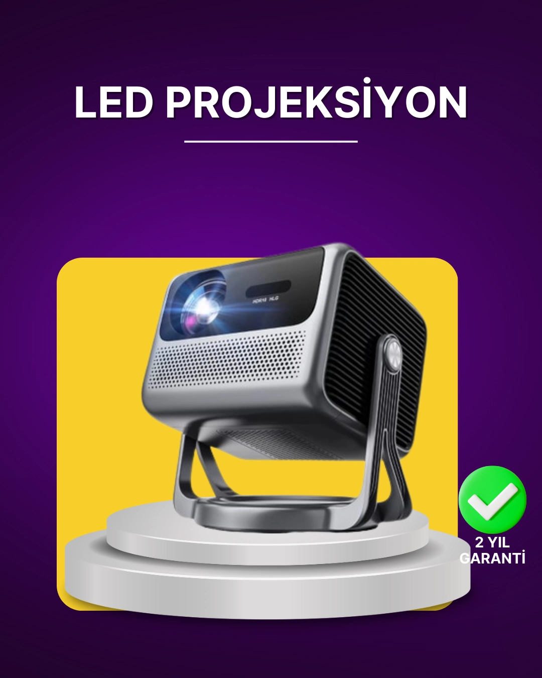 Smart Projector Android Tv Ev Sinema Projeksiyonu ( Lisinya )