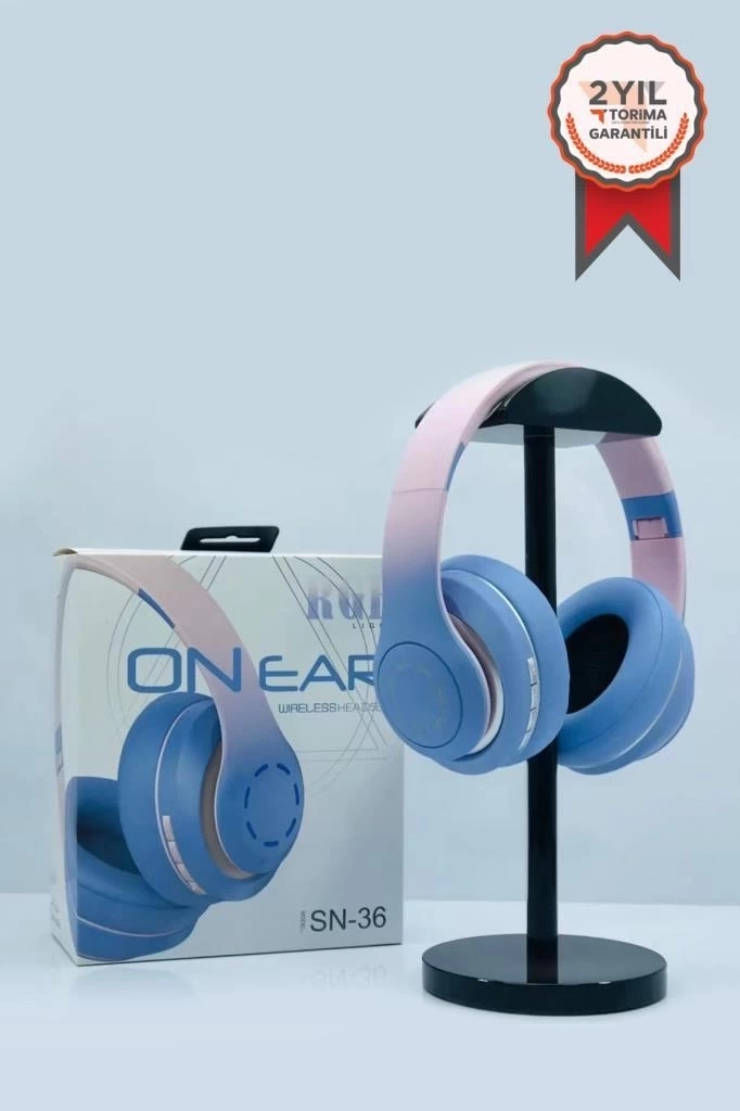 Sn-36 On-ear Kafa Üstü Kablosuz  Kulaklık Bluetooth 5.1  Blue ( Lisinya )