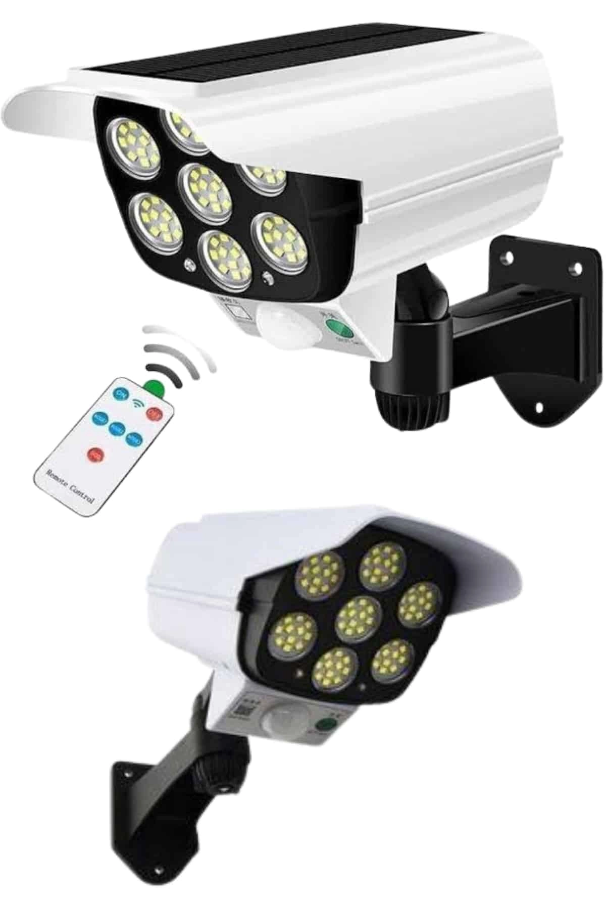 Solar Bahçe Aydınlatması Hareket Sensörlü Uzaktan Kumandalı Kamera Görünümlü ( Lisinya )