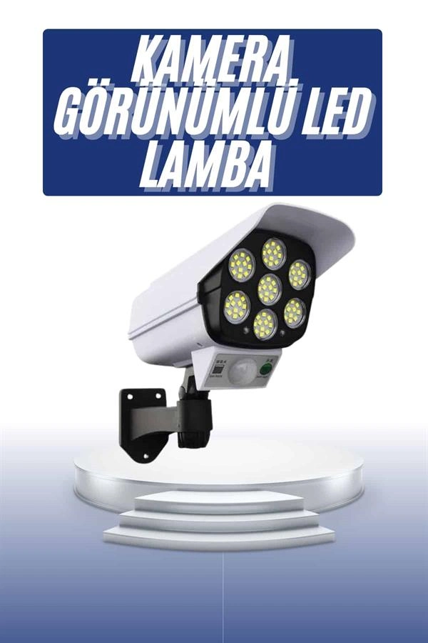 Solar Bahçe Lambası Uzaktan Kumandalı Kamera Görünümlü Hareket Sensörlü ( Lisinya )