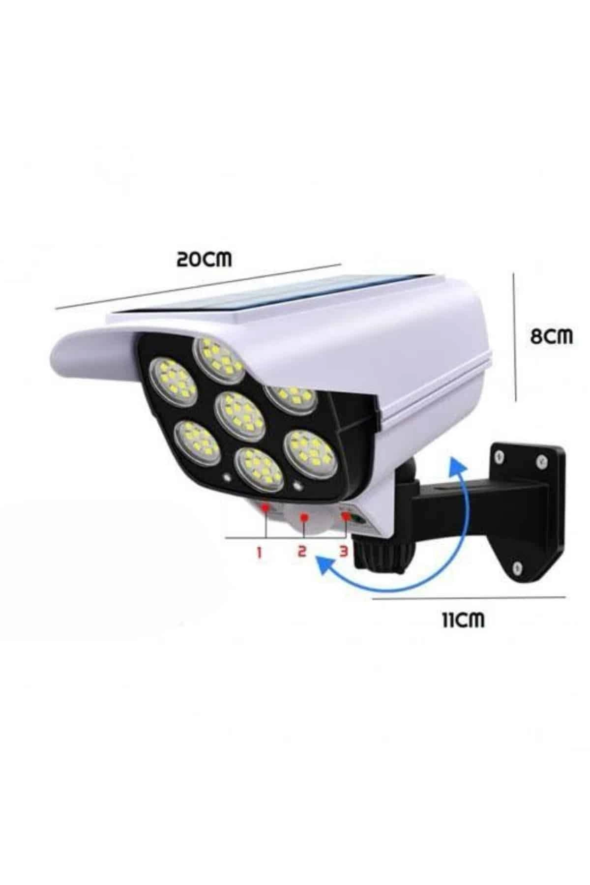 Solar Bahçe Lambası Uzaktan Kumandalı Kamera Görünümlü Hareket Sensörlü ( Lisinya )