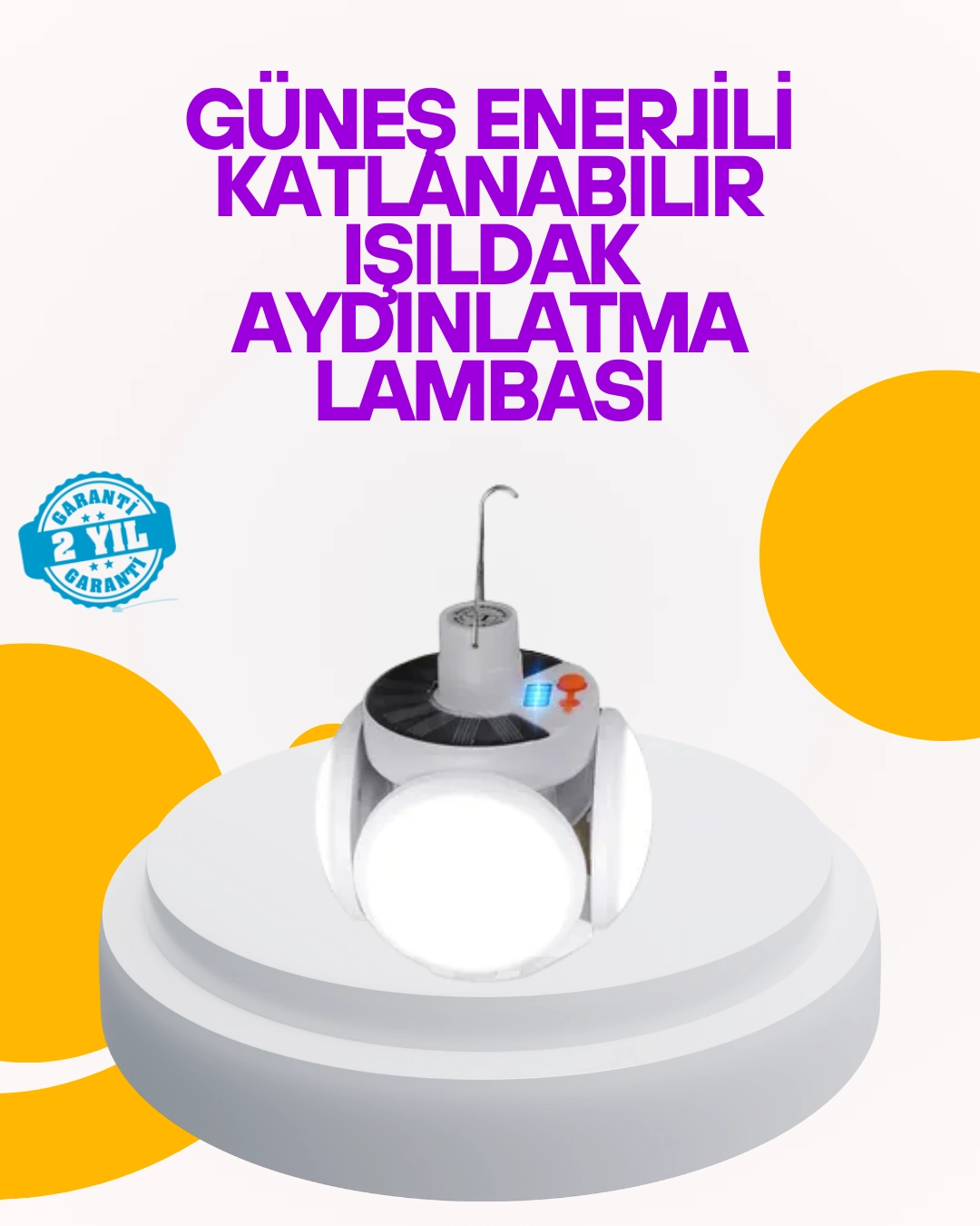 Solar Enerjili Katlanabilir Led Kamp Ve Bahçe Lambası ( Lisinya ) Solar Enerjili Katlanabilir Led Kamp Ve Bahçe Lambası ( Lisinya )