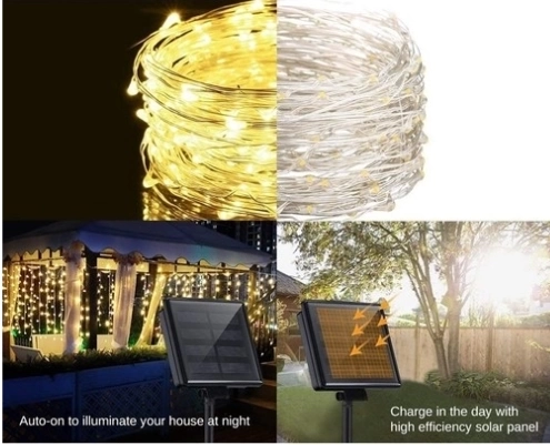 Solar Peri Led 20m 200 Led Gün Işığı ( Lisinya )