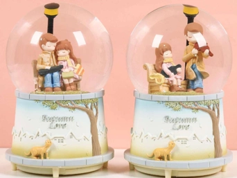 Sonbahar Sevgılı Kar Küresı Büyük Boy ( Lisinya )