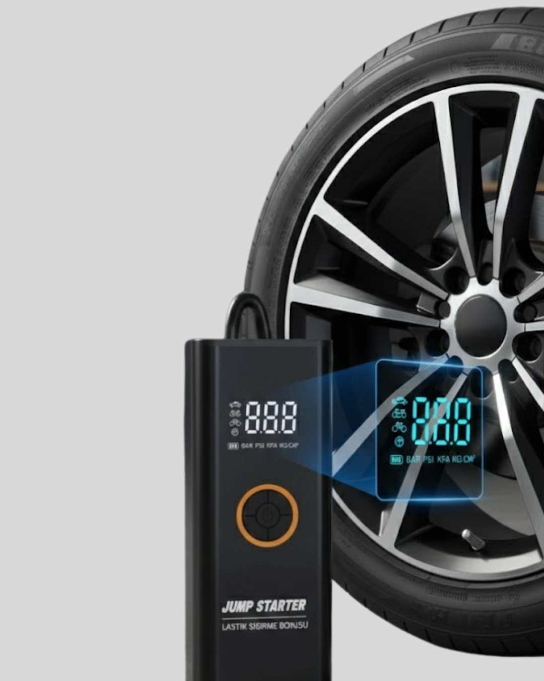 Sos Fenerli Akü Takviye Cihazı Dijital Kompresör Powerbank ( Lisinya )