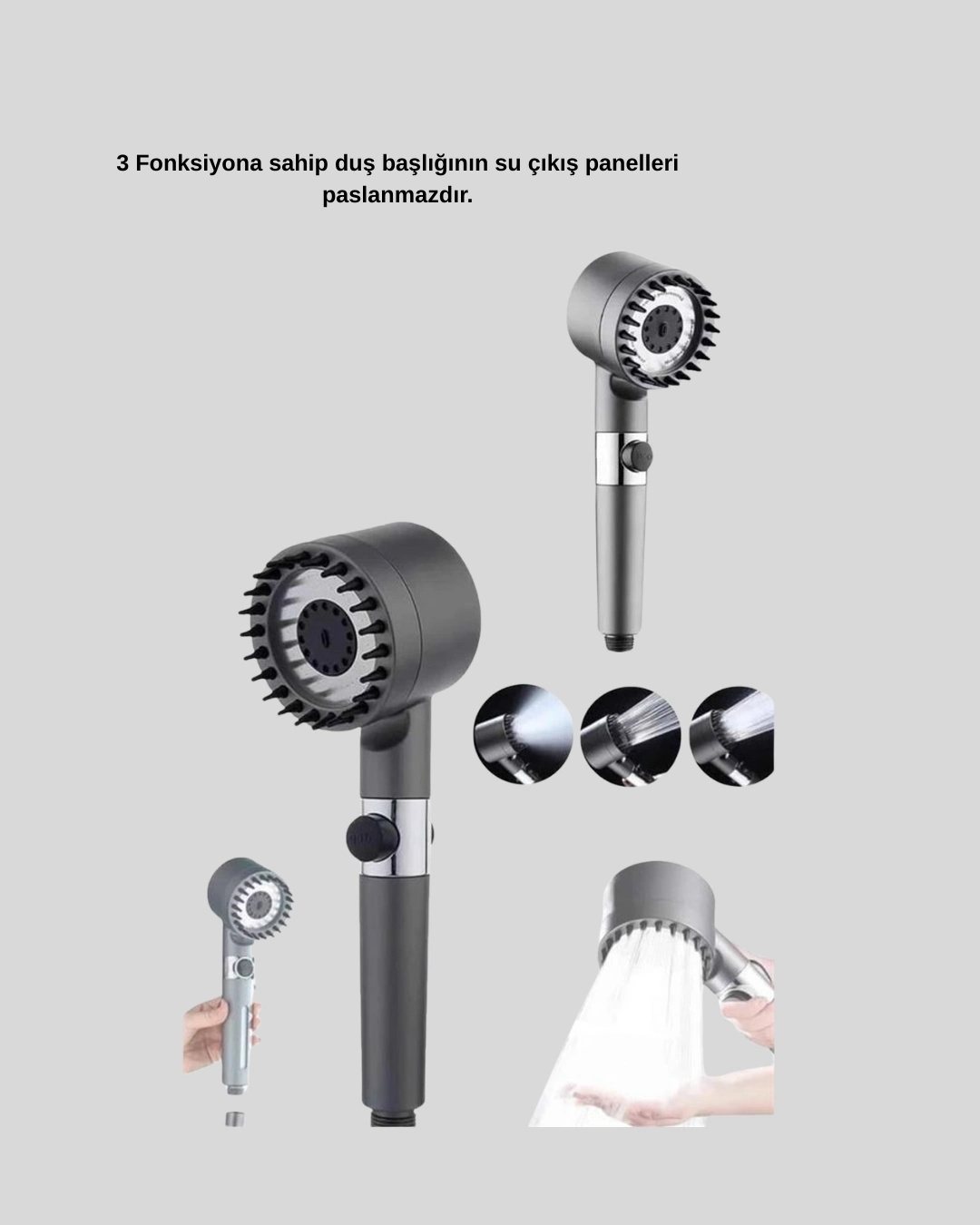 Spa Etkili Masaj Uçlu Duş Başlığı Ergonomik Tasarım ( Lisinya )