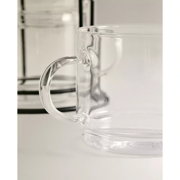 Standlı Borosilikat 4'lü Fincan Seti ( Lisinya )