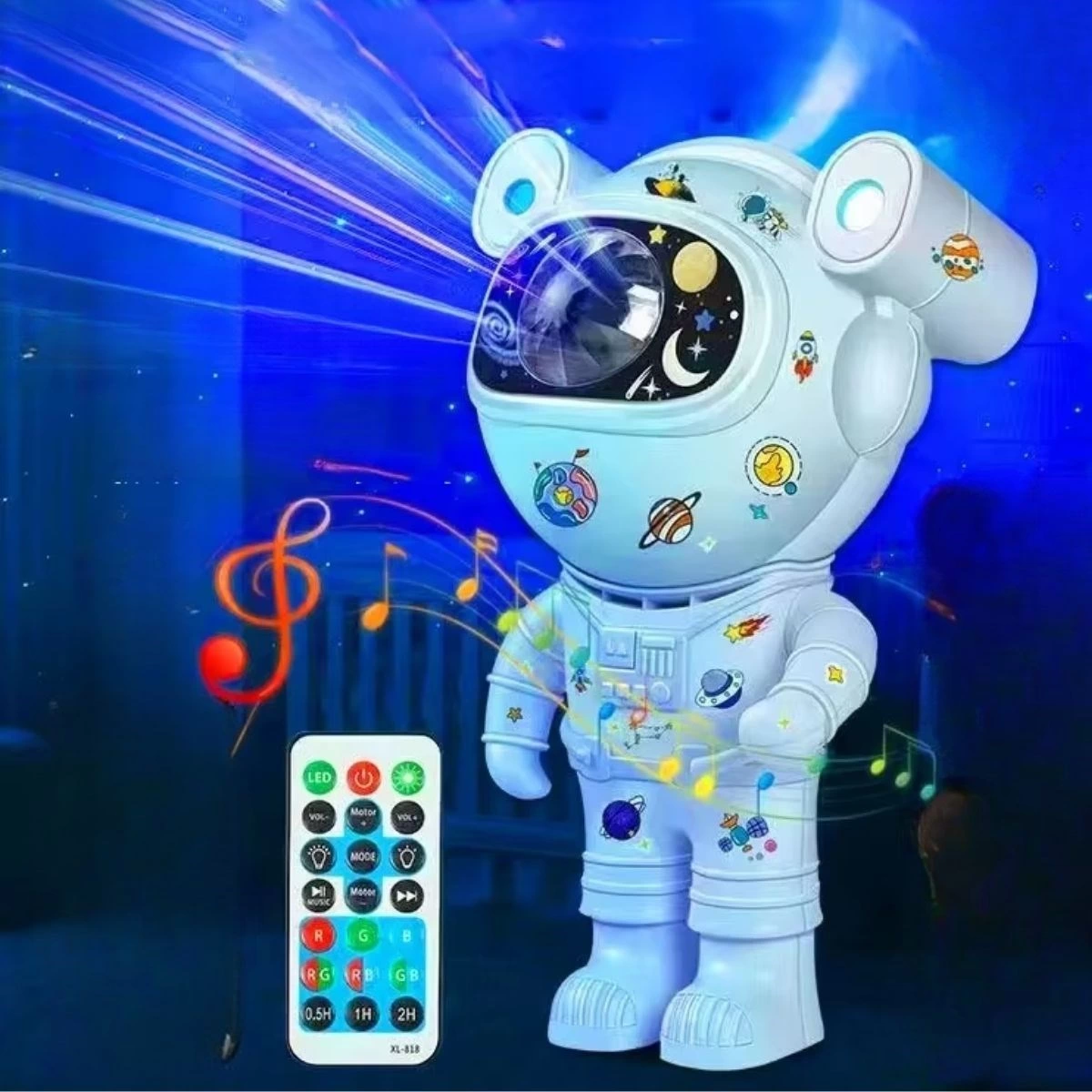 Stickerlı ,kumandalı Astronot Model Gece Lambası ( Lisinya ) Stickerlı ,kumandalı Astronot Model Gece Lambası ( Lisinya )