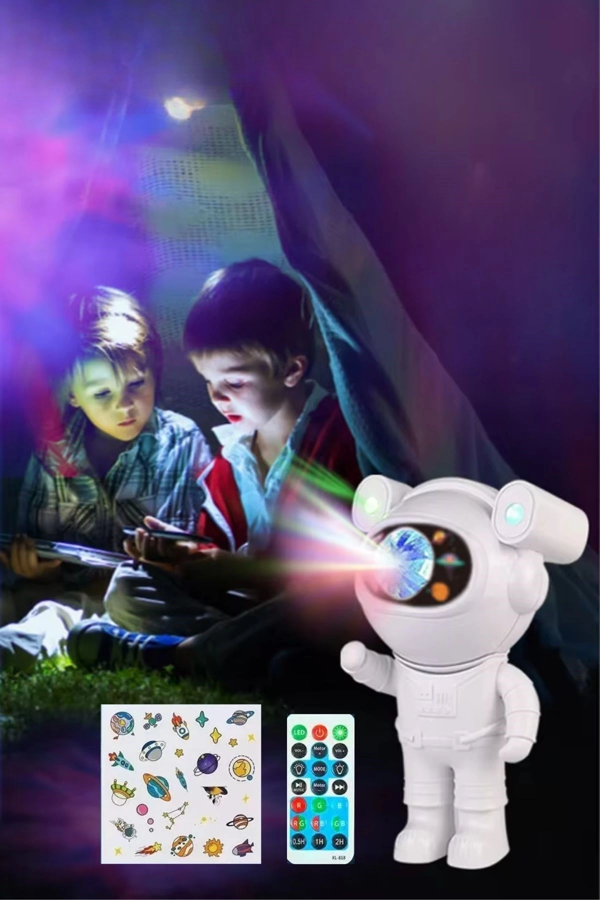 Stickerlı ,kumandalı Astronot Model Gece Lambası ( Lisinya ) Stickerlı ,kumandalı Astronot Model Gece Lambası ( Lisinya )